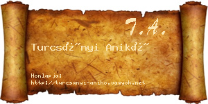 Turcsányi Anikó névjegykártya